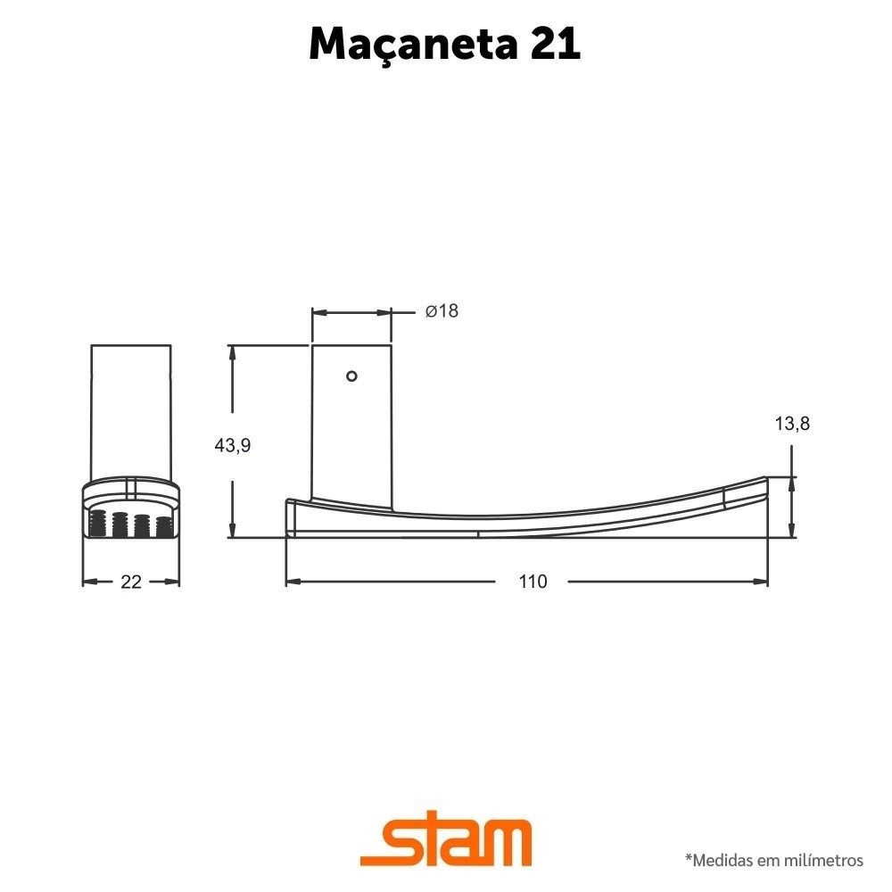 Fechadura para Banheiro 823/21 Antique Escovado - Stam