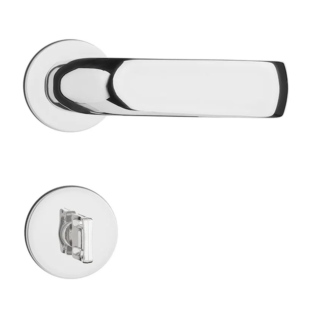 Fechadura P/Banheiro ZM Contemporanea Roseta 500-90B Cromada - Pado