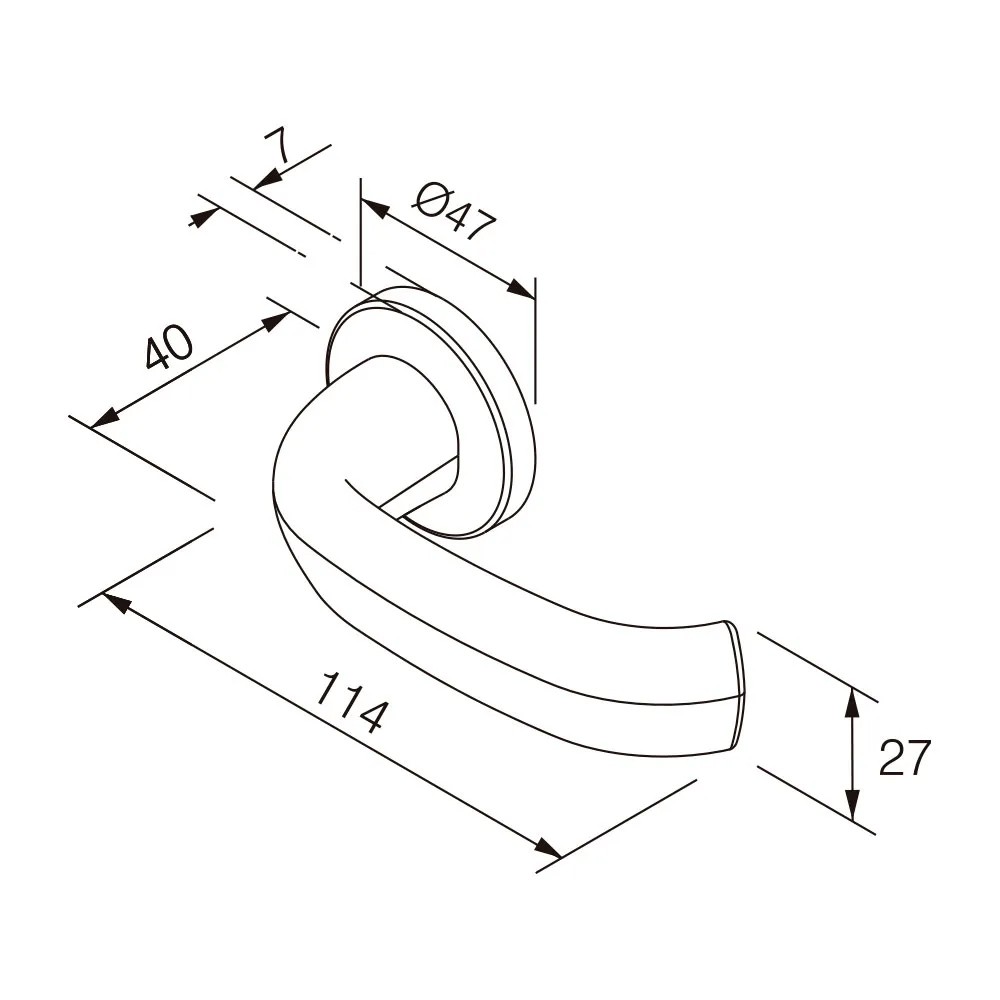 Fechadura P/Banheiro ZM Contemporanea Roseta 500-90B Cromada - Pado