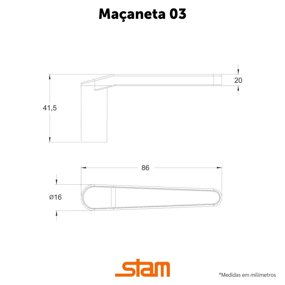 Fechadura para Banheiro 824/03 ESP. Inox - Stam