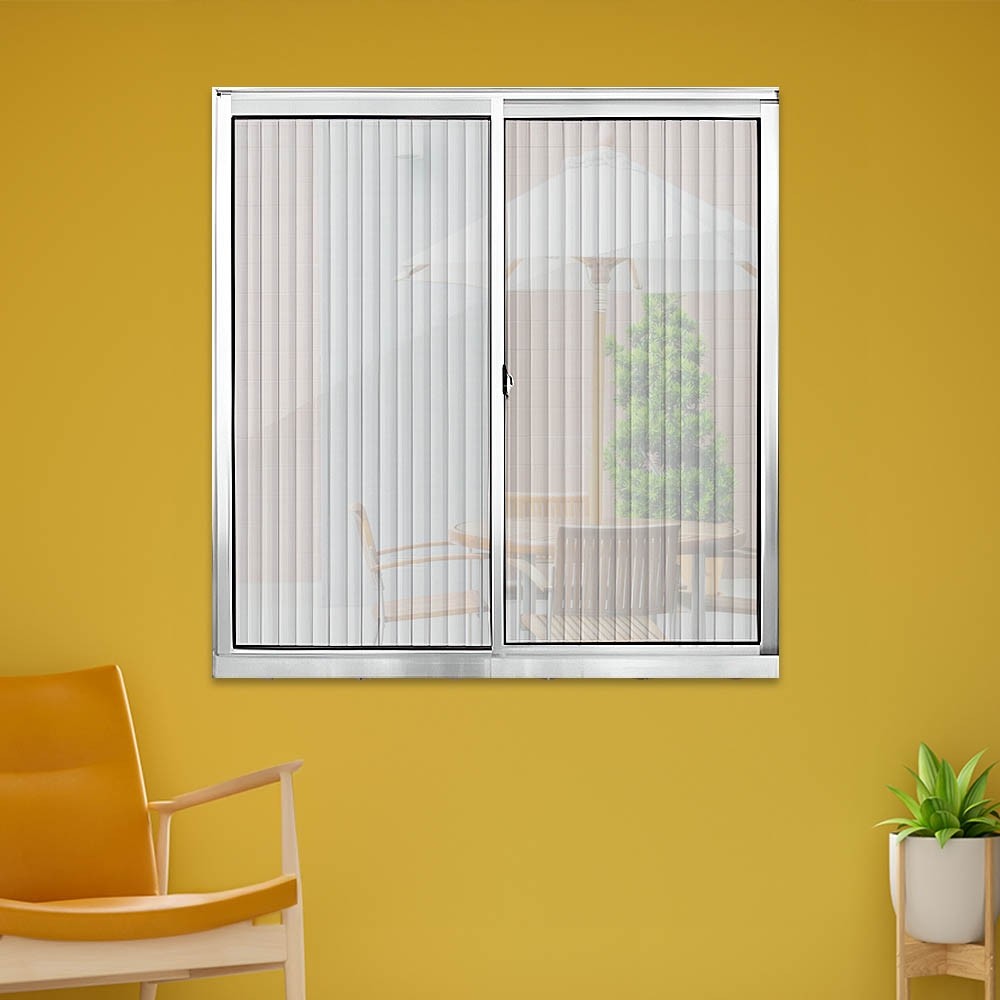 Janela de Alumínio 2 Folhas Vidro Canelado Brilhante 100x100cm - Alutino