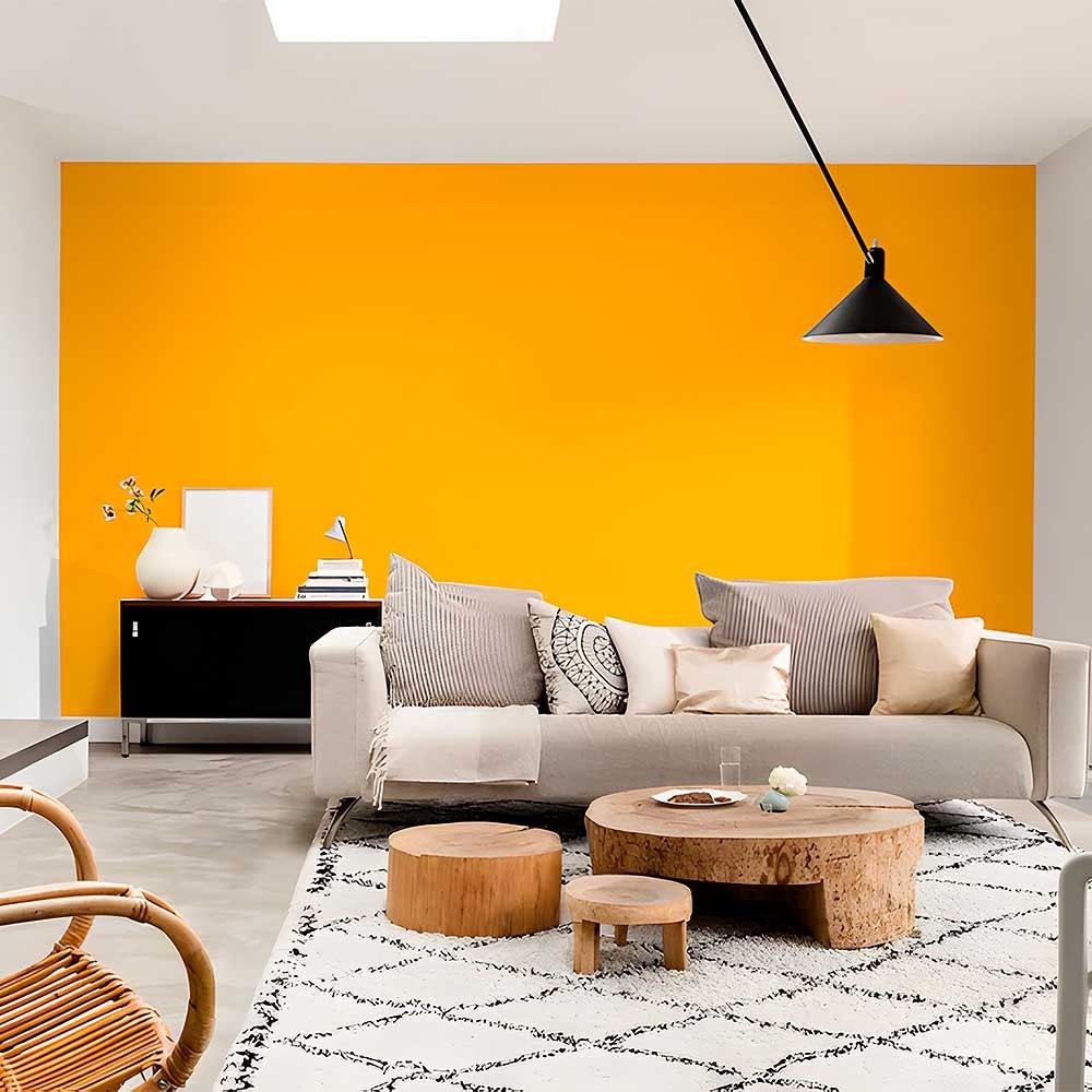 Tinta Acrílica Fosca Rende Muito Acrílico Amarelo Frevo 16 Litros - Coral