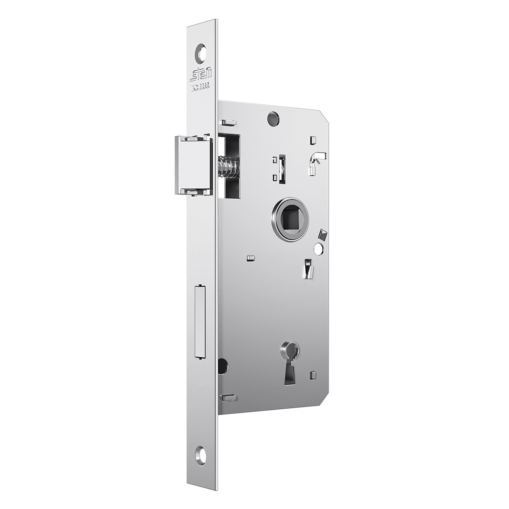 Fechadura Interna Roseta Redonda de Aço Inox 813/37 Acabamento Cromado - Stam