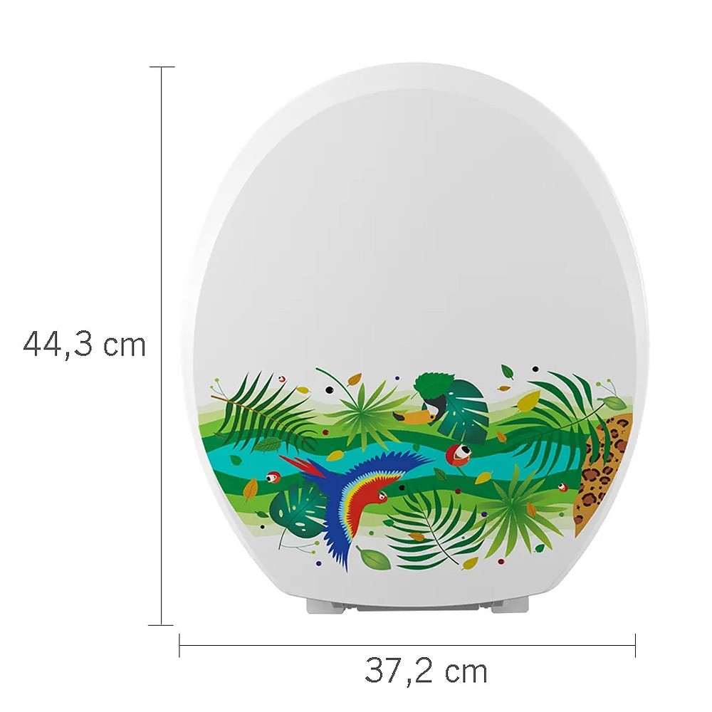 Assento Sanitário Oval Almofadado Decorado BR-Mata - Astra