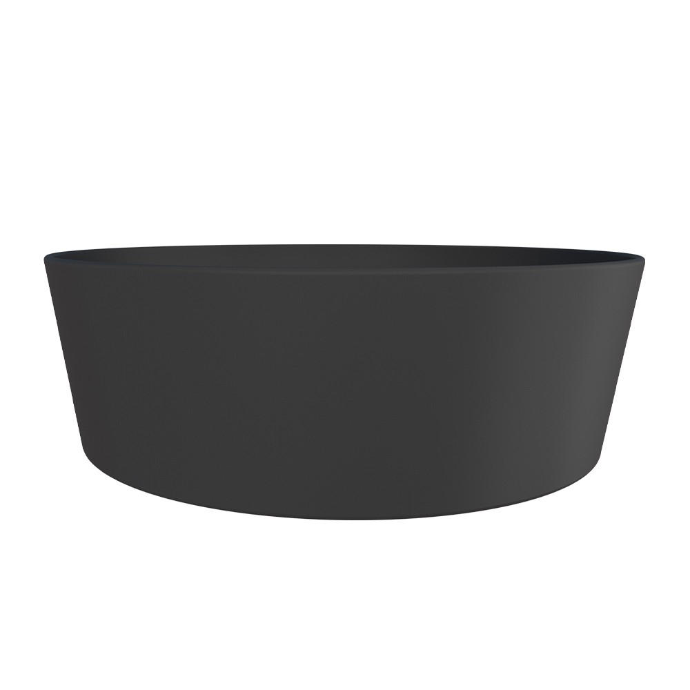 Cuba de Louça Malta Preto Fosco 35x11x35cm - Cozimax