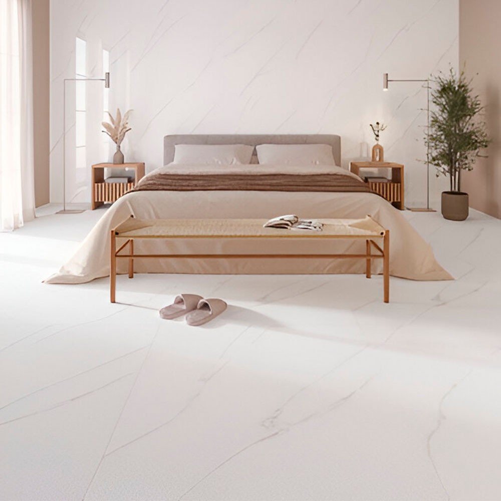 Porcelanato Retificado Acetinado Malden Bianco Satin 100x100cm 3,0m² Tipo A - Biancogres