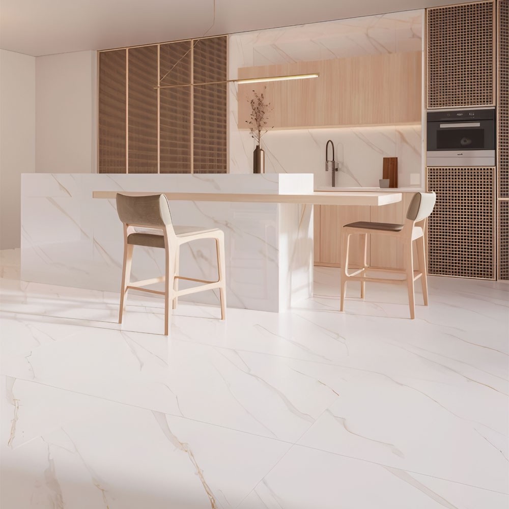 Porcelanato Retificado Acetinado Malden Bianco Satin 100x100cm 3,0m² Tipo A - Biancogres