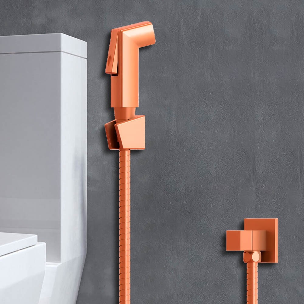 Ducha Higiênica Quadrada Metal 1739 1/4V 1/2 DN15 Rose - Real