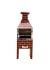 Churrasqueira Mini Tijolinho Vermelha 150x40x35cm - Mosaico