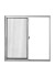 Janela de Alumínio Slim 2 Folhas Vidro Canelado Brilhante 100x100cm - Líder