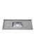 Pia de Granito Cinza Reta 140x55cm com Cuba Inox - Marmoraria Tanque Novo