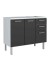Gabinete em Aço de Cozinha para Pia Eros Flat 117,1cm Preto - Cozimax