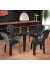 Mesa Plástica Coruripe Preta 70x70cm - Sol Plast