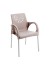 Poltrona Polipropileno Deluxe C/Pernas de Alumínio Nude 53x82x43cm - Forte Plástico