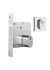 Fechadura 1006 Porta Bater-Correr Roseta Quadrada Cromada - Stam