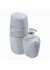 Kit Plástico para Banheiro KBB1M-2 com 2 Peças Branco Marmorizado - Astra