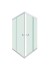 Box em L Vidro Temperado 8mm Verde 180x100cm 2 Fixas e 2 Móveis Branco - Central Vidros