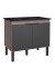 Gabinete MDP Flamingo Preto 100x50cm Mármore Sintético com Tanque 13 + 16 Litros - Cozimax