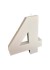 Número 4 em Aço Galvalume Branco 15cm - União Inox