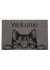 Tapete Antiderrapante em PVC Vinil Pet Cat Welcome 40x60cm - Kapazi