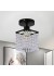 Lustre Cristal e Metal LTC-200P E27x1 125x125x220mm - Nitrolux