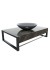 Lavabo de Porcelanato Polido Com Cuba de Vidro Esparta  71,2x43x28cm - Cris Metal