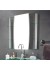 Armário de Alumínio com Prateleiras de Vidro e Espelho com Corrediça Cris Slip I Silver 80x64cm - Cris Metal