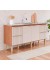 Balcão 100% MDF Ágata 174x88,5cm Freijó e Off White - MGM Móveis