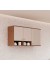Armário Aéreo 100% MDF Ágata 1,14m Off White e Freijó - MGM Móveis